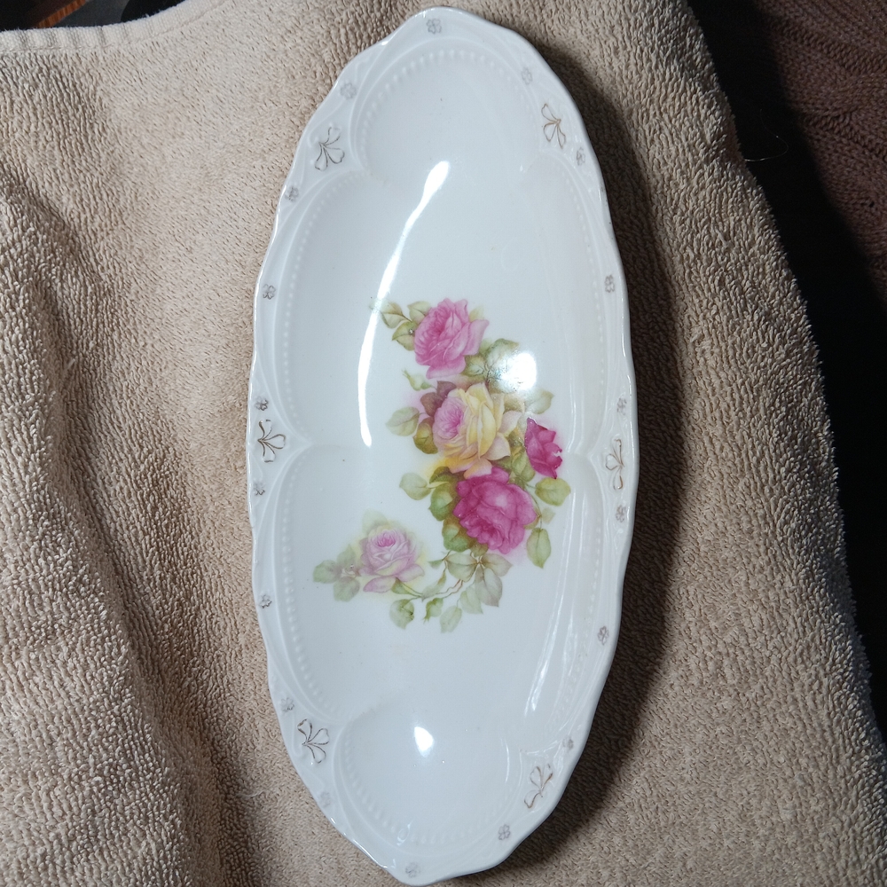 Floral Oval Serving Platter